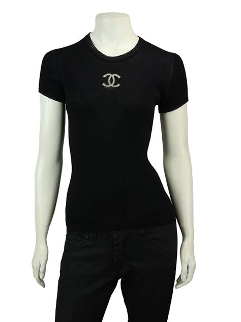 blusa chanel original|Chanel cotton blouses.